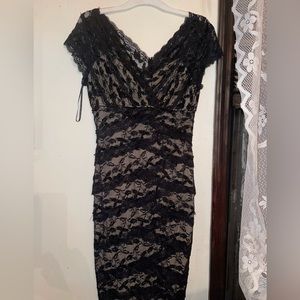 Marina lace and sequin dress